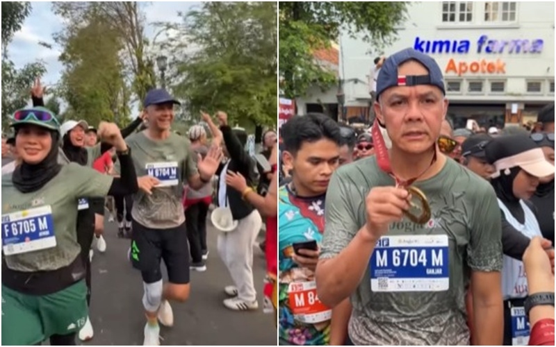 Kala Ganjar Pranowo dan Istri jadi Magnet Marathon Jogja 10K, Puji Jalur Lari Lewati Heritage yang Menarik 
