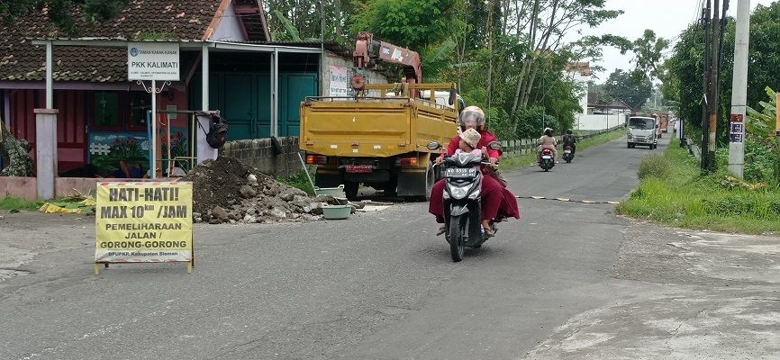 DPUPKP Sleman Mulai Tambal Sulam Jalan Berlubang