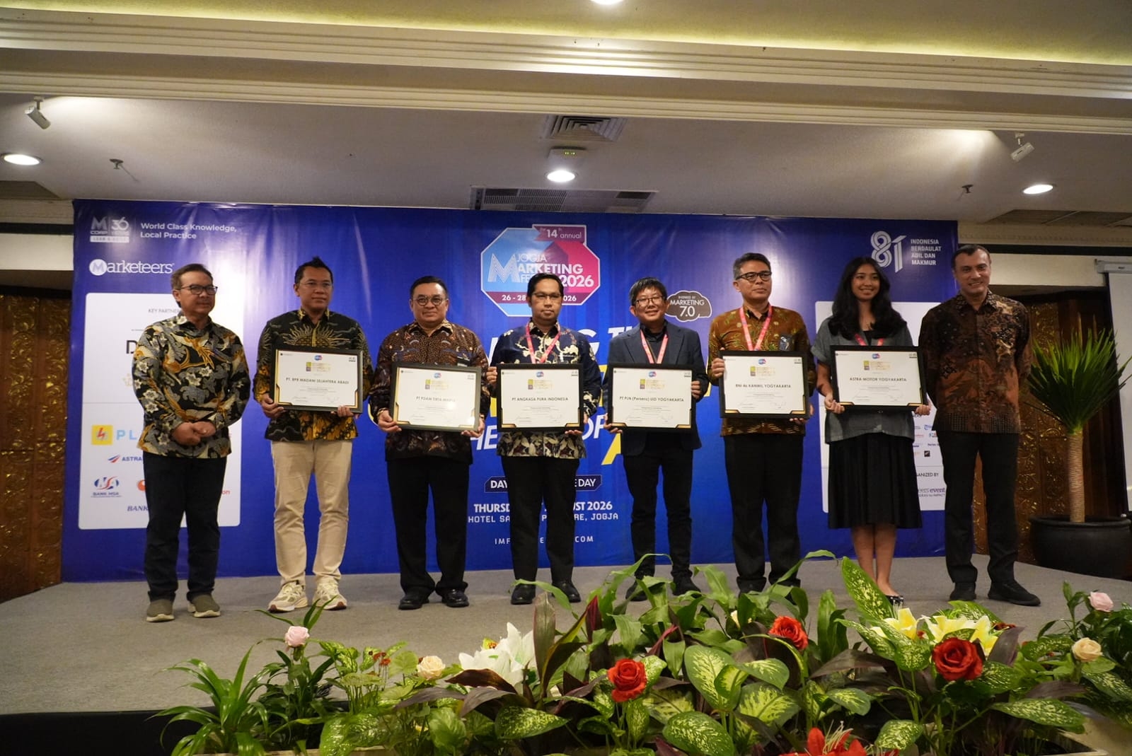 PLN DIY Raih Penghargaan Corporate Marketing Awards di Ajang Jogja Marketing Festival 2026