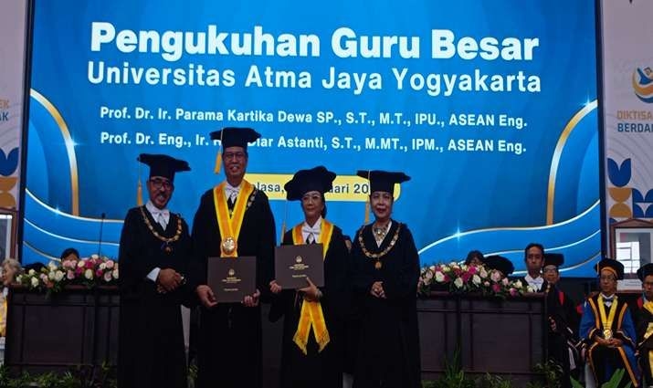 UAJY Kukuhkan 2 Guru Besar di Bidang Teknik Industri