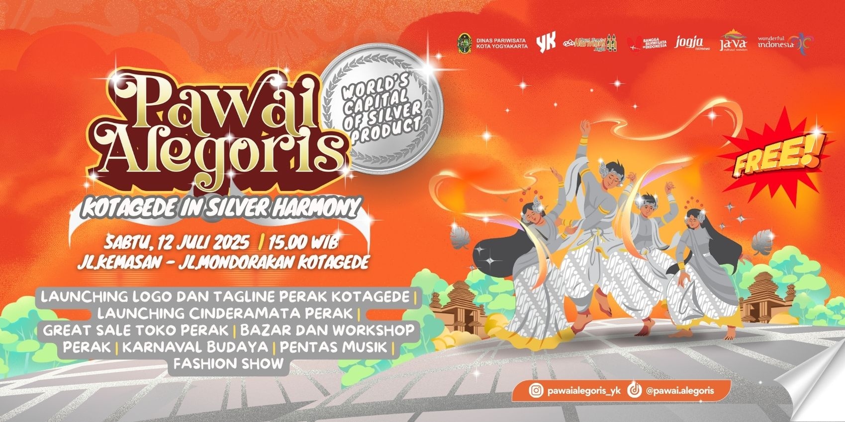 Bertajuk “Kotagede In Silver Harmony”, Pawai Alegoris Harmoni Jogja 2025 Akan Berlangsung 12 Juli