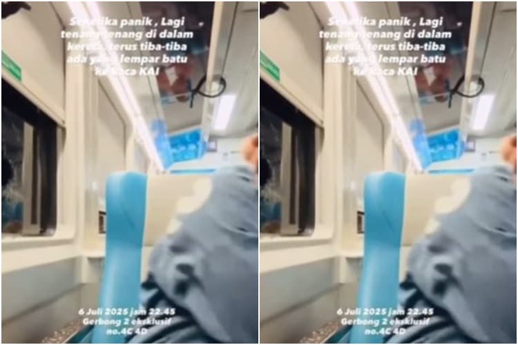 Ngeri, Penumpang KA Jurusan Yogya-Surabaya Bagikan Momen Kaca Jendela Pecah Diduga Dilempar Batu