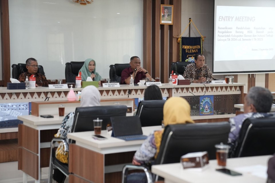 BPK DIY Akan Periksa Kepatuhan atas Barang Milik Daerah Sleman, Untuk Sementara Akan Berkantor Disini..