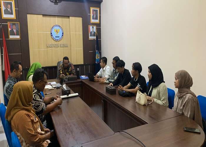 Wujudkan Kampus Bebas Narkoba, Presma UIN Sunan Kalijaga Yogyakarta Audiensi ke BNNK Sleman